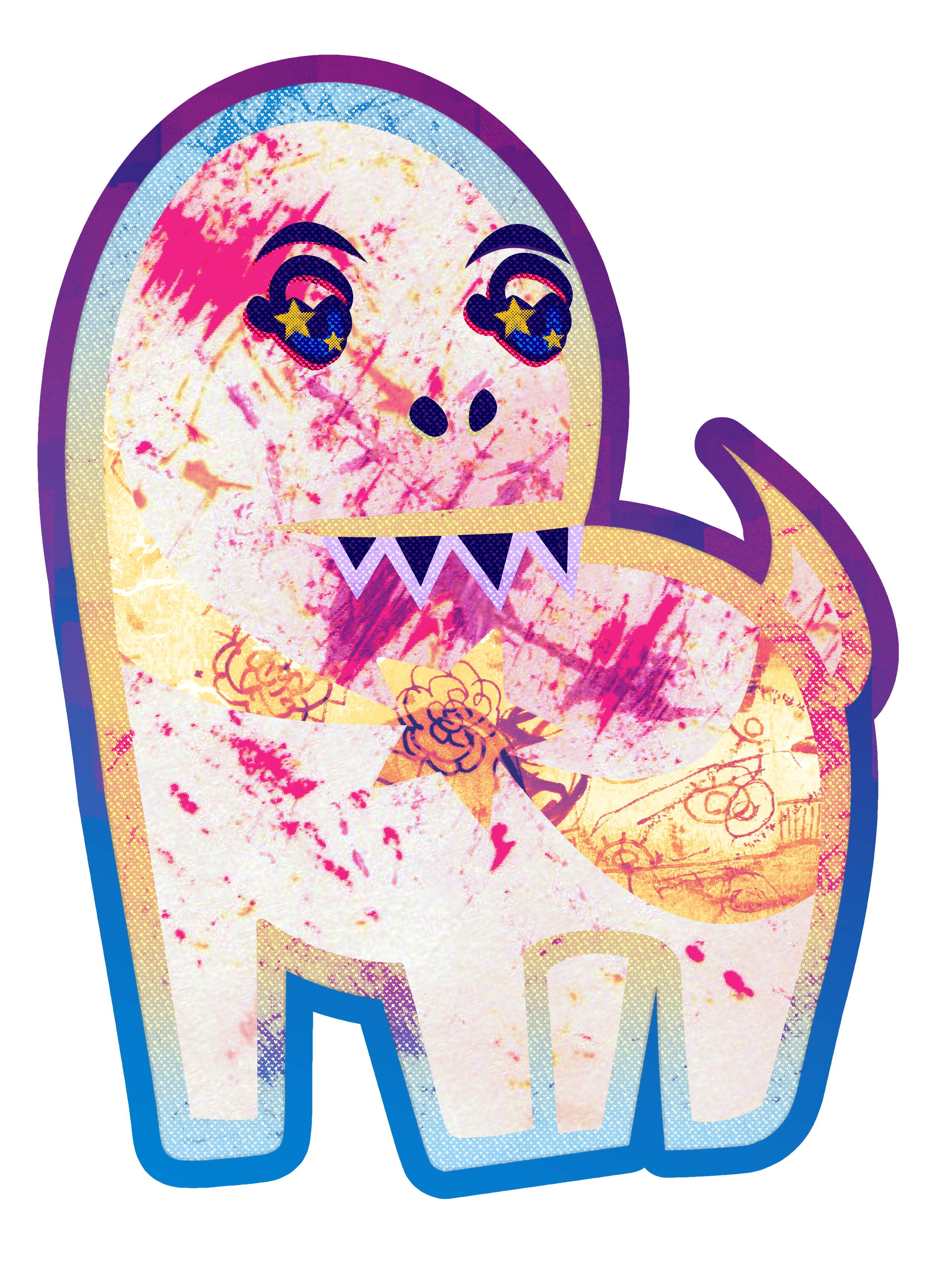 Colorbarf Dino Stickers